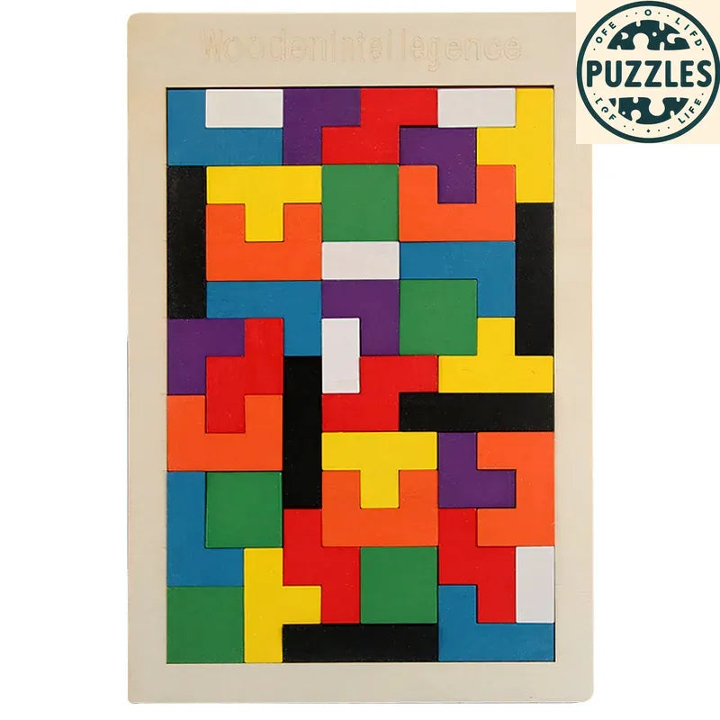 Wooden Tetris Jigsaw Puzzle - Puzolife - Puzolife - Puzzles of Life