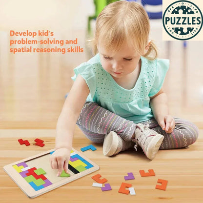 Wooden Tetris Jigsaw Puzzle - Puzolife - Puzolife - Puzzles of Life