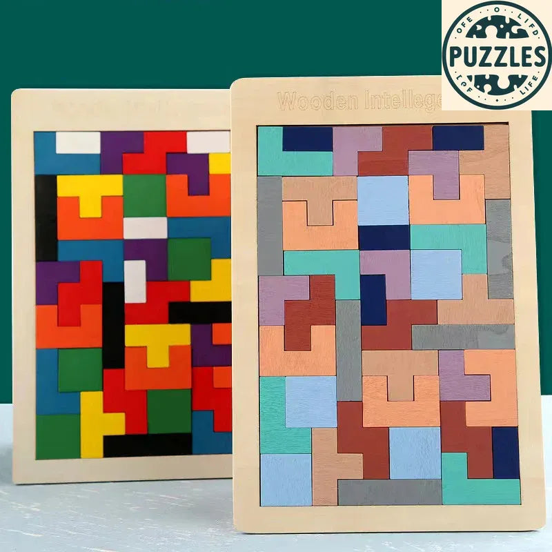 Wooden Tetris Jigsaw Puzzle - Puzolife - Puzolife - Puzzles of Life