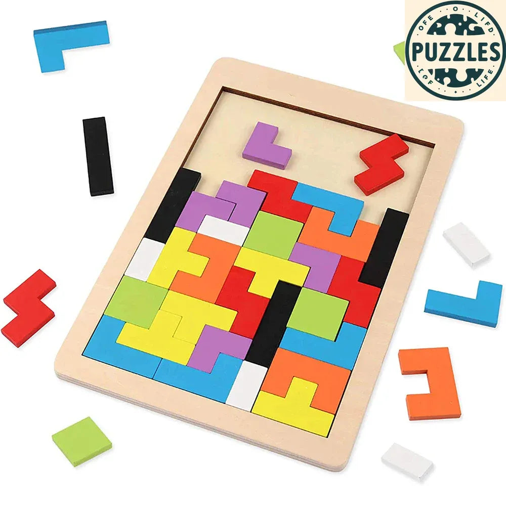 Wooden Tetris Jigsaw Puzzle - Puzolife - Puzolife - Puzzles of Life