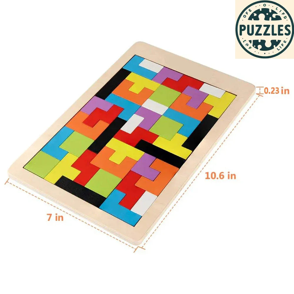 Wooden Tetris Jigsaw Puzzle - Puzolife - Puzolife - Puzzles of Life