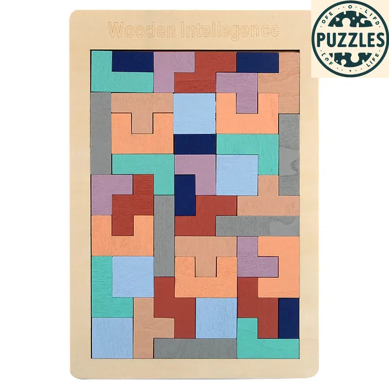 Wooden Tetris Jigsaw Puzzle - Puzolife - Puzolife - Puzzles of Life