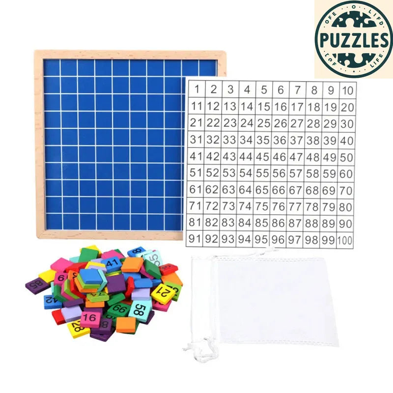 100-Piece Number & Math Educational Toy Set - Puzzles