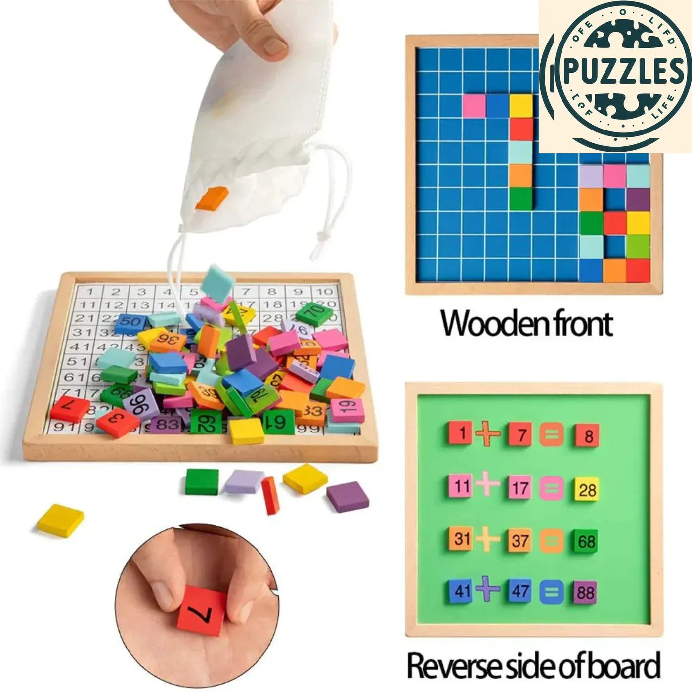 100-Piece Number & Math Educational Toy Set - Puzzles