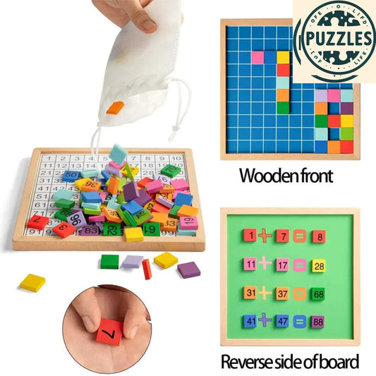 100-Piece Number & Math Educational Toy Set - Puzzles