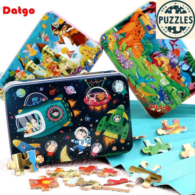 100-Piece Wooden Puzzle – Educational Jigsaw for Kids - Puzzles