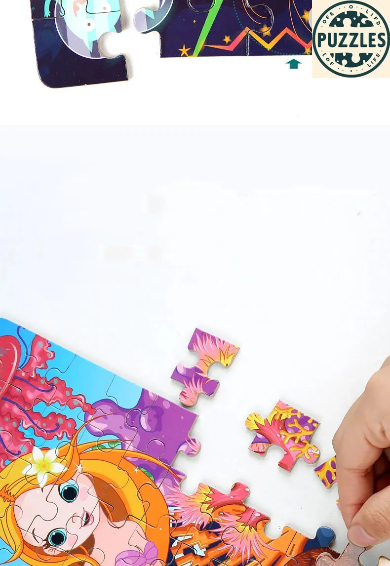 100-Piece Wooden Puzzle – Educational Jigsaw for Kids - Puzzles