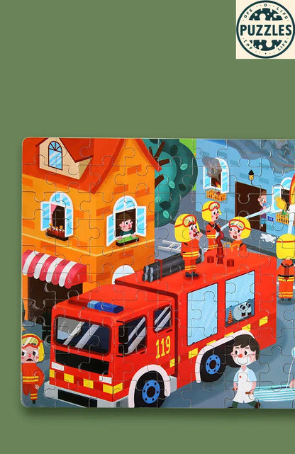 100-Piece Wooden Puzzle – Educational Jigsaw for Kids - Puzzles