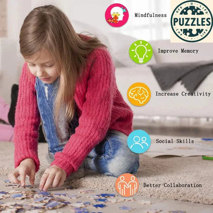 1000-Piece DIY Paper Jigsaw Puzzle – Brain Training & Stress Relief - Puzzles