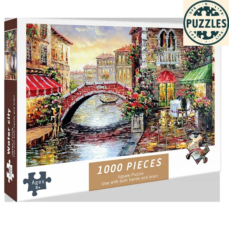 1000-Piece DIY Paper Jigsaw Puzzle – Brain Training & Stress Relief - Puzzles