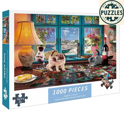 1000-Piece DIY Paper Jigsaw Puzzle – Brain Training & Stress Relief - Puzzles