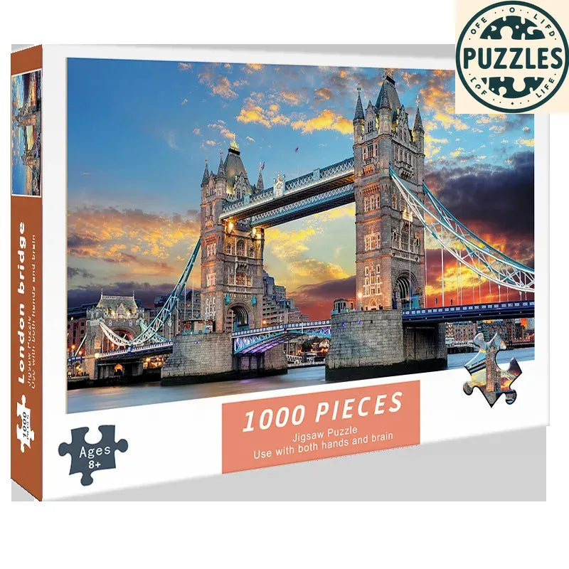 1000-Piece DIY Paper Jigsaw Puzzle – Brain Training & Stress Relief - Puzzles