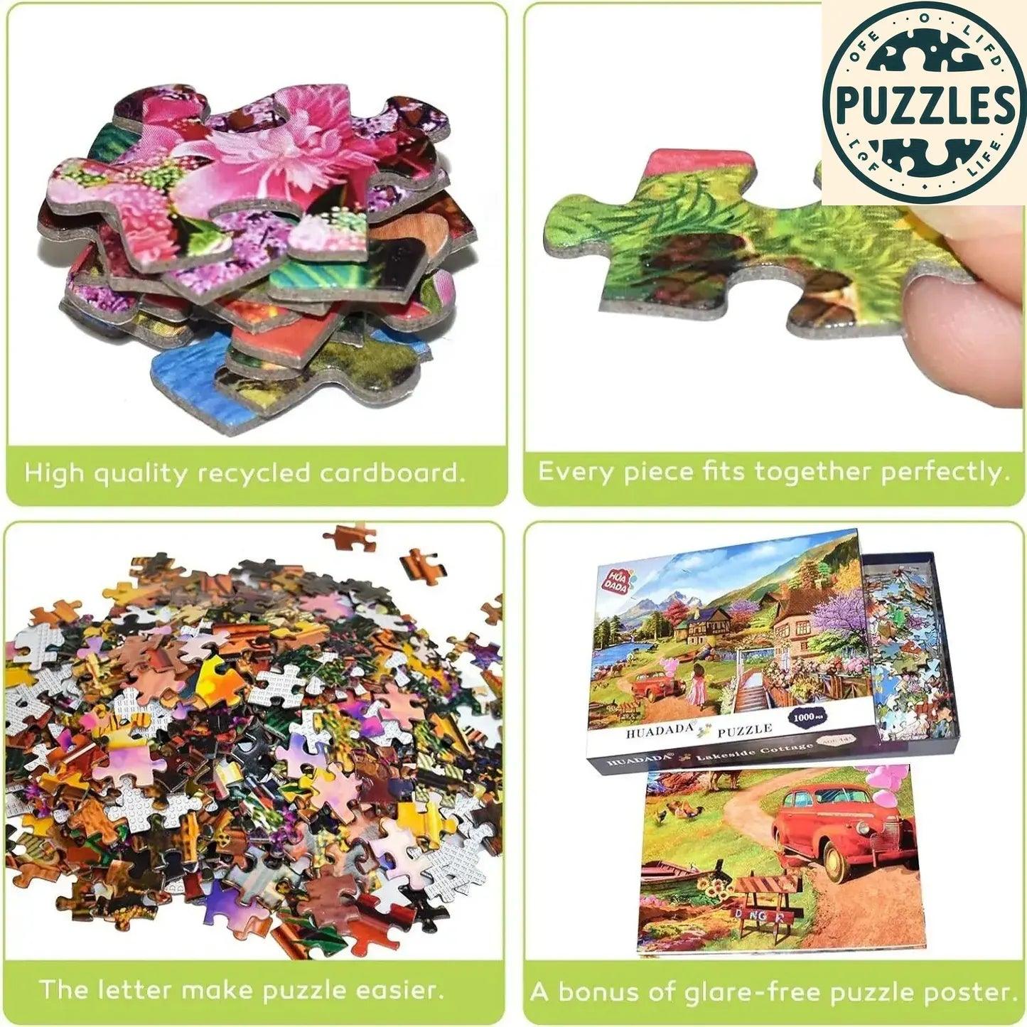 1000-Piece Impossible Puzzle – Colorful Family Skill Game - Puzolife - Puzzles of Life