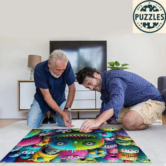 1000-Piece Impossible Puzzle – Cute Monsters - Puzolife - Puzzles of Life