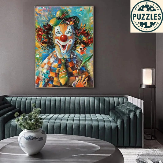 1000-Piece Impossible Puzzle – Clown Flowers - Puzolife - Puzzles of Life