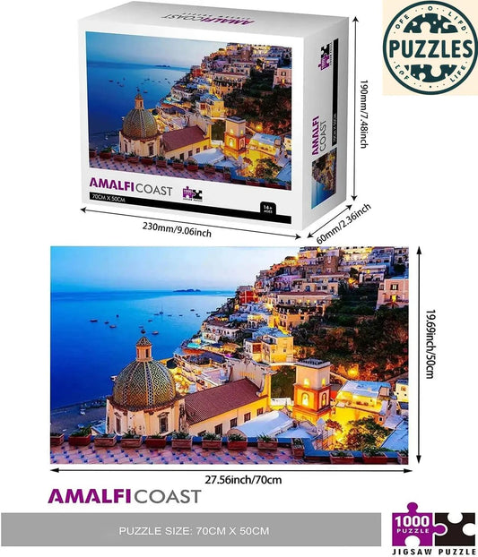 1000-Piece Jigsaw Puzzle – Amalfi Coast, Italy - Puzzles