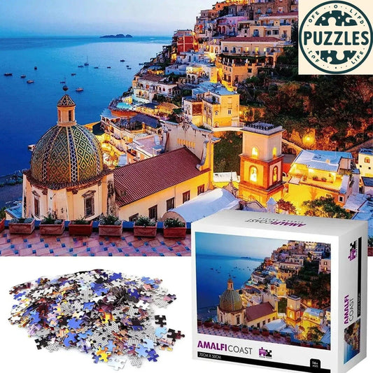 1000-Piece Jigsaw Puzzle – Amalfi Coast, Italy - Puzzles