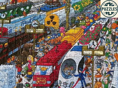 1000-Piece Jigsaw Puzzle – Busy Train Station (75×50cm) - Puzzles