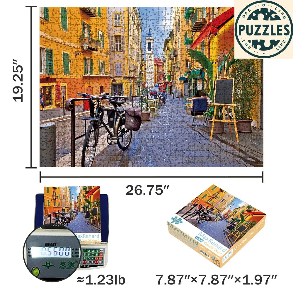 Colorful Street Puzzle – Puzolife - Puzolife - Puzzles of Life