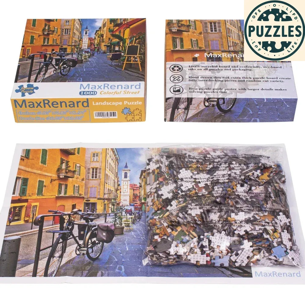 Colorful Street Puzzle – Puzolife - Puzolife - Puzzles of Life