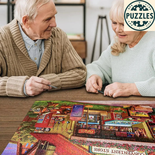 1000-Piece Jigsaw Puzzle – Country Store Theme - Puzolife - Puzzles of Life
