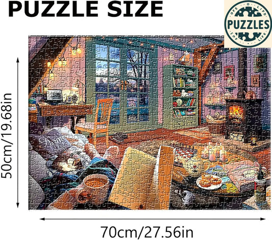 1000-Piece Jigsaw Puzzle – Cozy Home Theme - Puzzles