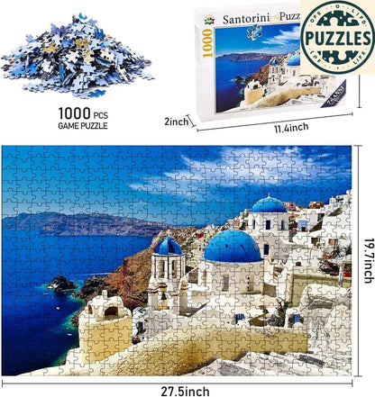 1000-Piece Jigsaw Puzzle – Greece Aegean Sea - Puzzles