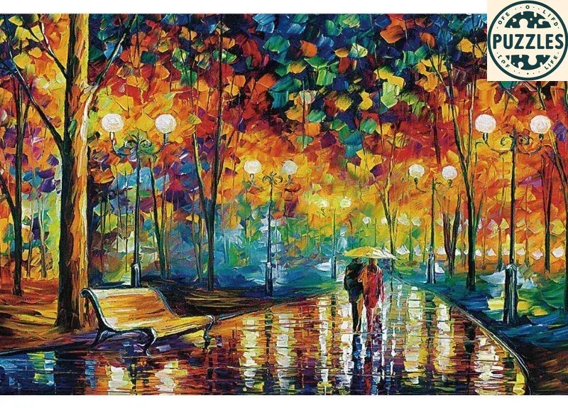 1000-Piece Jigsaw Puzzle – Rainy Night Walk (75×50cm) - Puzzles