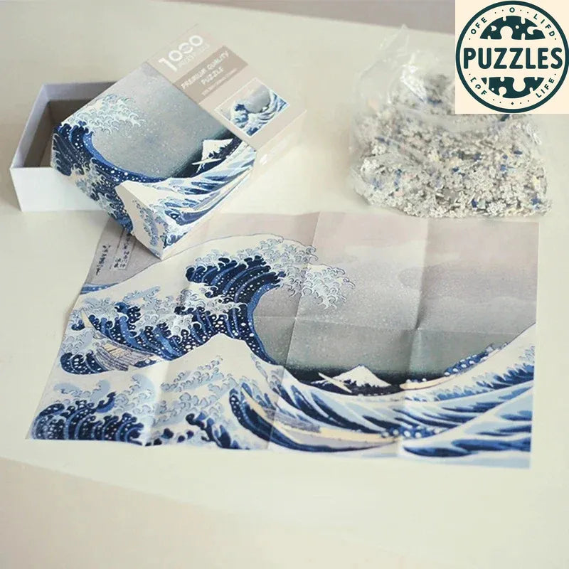 1000-Piece Jigsaw Puzzle – The Great Wave Off Kanagawa - Puzzles