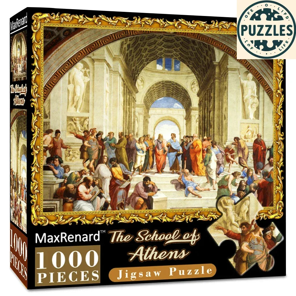 1000-Piece Jigsaw Puzzle – The School of Athens by Raphael - Puzzles