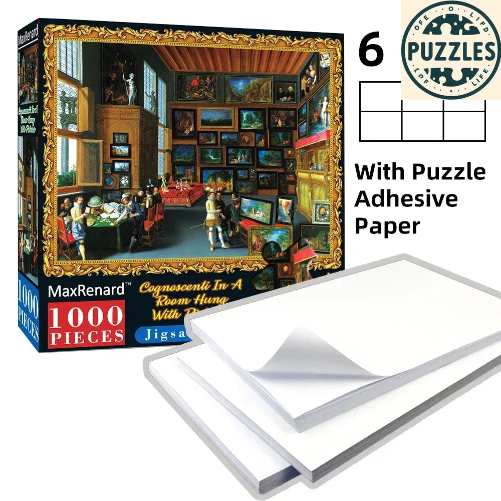 1000-Piece Jigsaw Puzzle with Adhesive Paper (50×70cm) - Puzzles