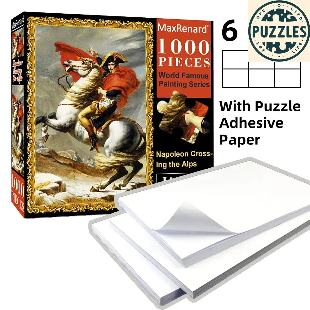 1000-Piece Jigsaw Puzzle with Adhesive Paper (50×70cm) - Puzzles