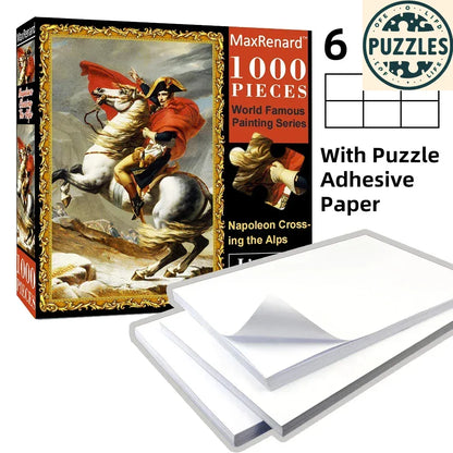 1000-Piece Jigsaw Puzzle with Adhesive Paper (50×70cm) - Puzzles