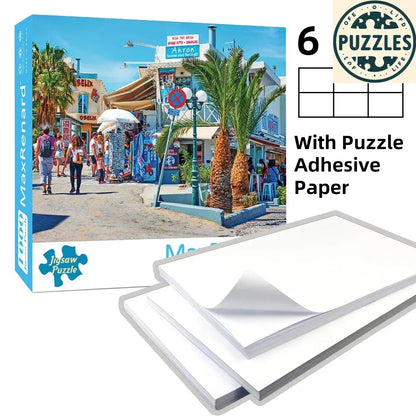 1000-Piece Jigsaw Puzzle with Adhesive Paper (50×70cm) - Puzzles