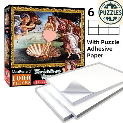 1000-Piece Jigsaw Puzzle with Adhesive Paper (50×70cm) - Puzzles