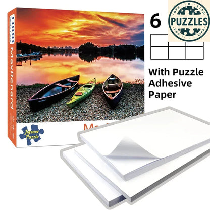 1000-Piece Jigsaw Puzzle with Adhesive Paper (50×70cm) - Puzzles