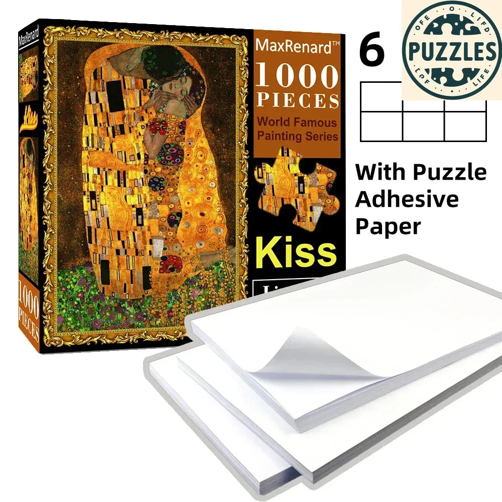 1000-Piece Jigsaw Puzzle with Adhesive Paper (50×70cm) - Puzzles