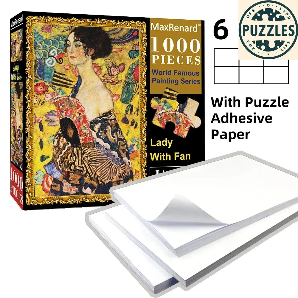 1000-Piece Jigsaw Puzzle with Adhesive Paper (50×70cm) - Puzzles