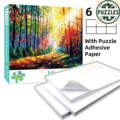 1000-Piece Jigsaw Puzzle with Adhesive Paper (50×70cm) - Puzzles