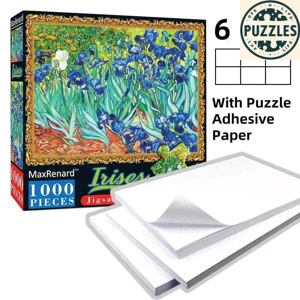 1000-Piece Jigsaw Puzzle with Adhesive Paper (50×70cm) - Puzzles