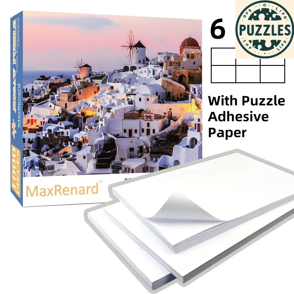 1000-Piece Jigsaw Puzzle with Adhesive Paper (50×70cm) - Puzzles