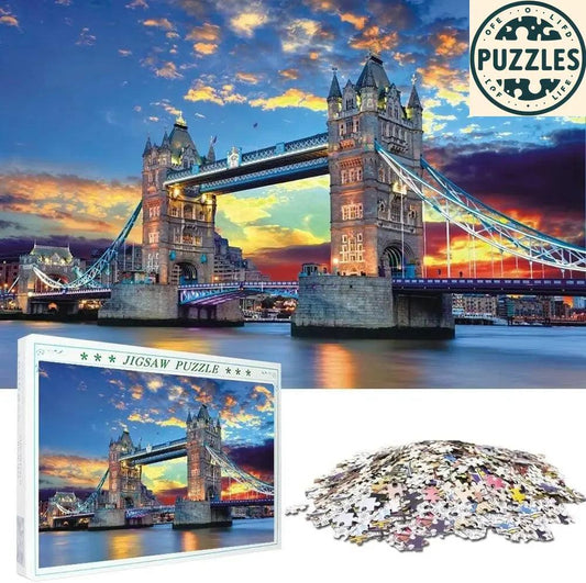 1000-Piece London Tower Bridge Jigsaw Puzzle - Puzzles