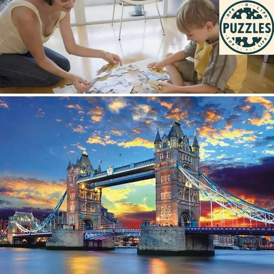 1000-Piece London Tower Bridge Jigsaw Puzzle - Puzolife - Puzzles of Life