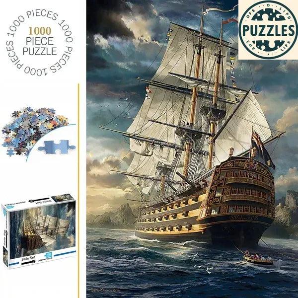 1000-Piece Sails-Set Jigsaw Puzzle for Adults - Puzzles