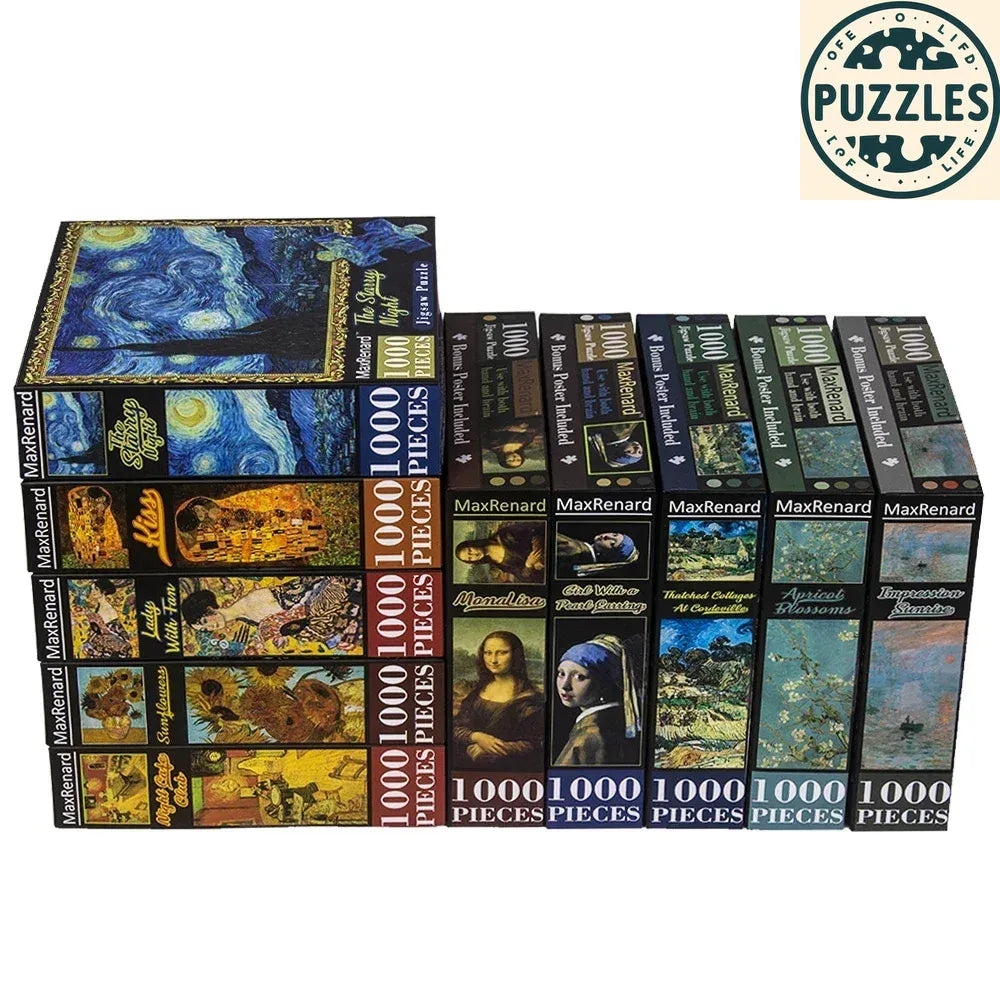 1000-Piece Van Gogh The Starry Night Jigsaw Puzzle (50×70cm) - Puzzles