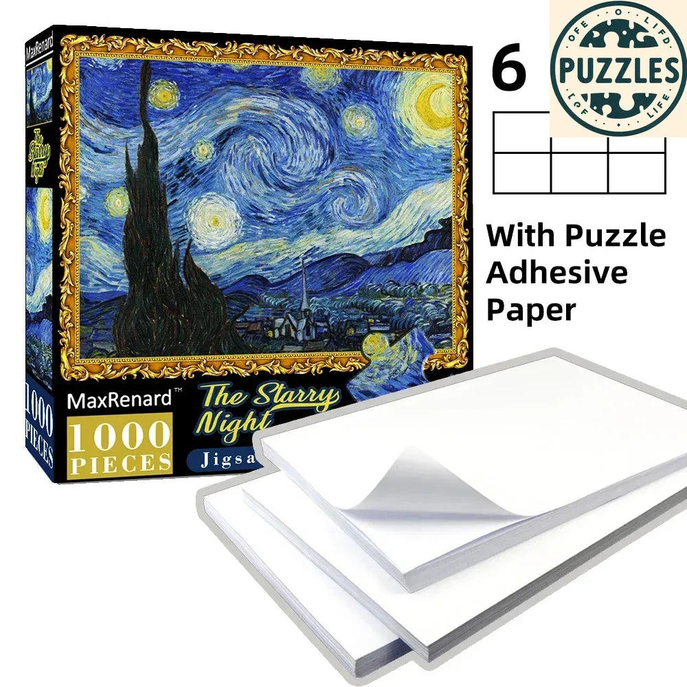 1000-Piece Van Gogh The Starry Night Jigsaw Puzzle (50×70cm) - Puzzles