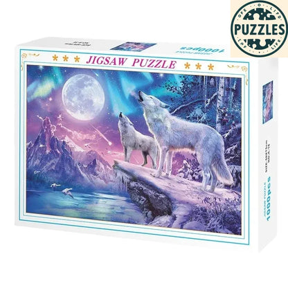 1000-Piece White Wolves Jigsaw Puzzle (75×50cm) - Puzzles