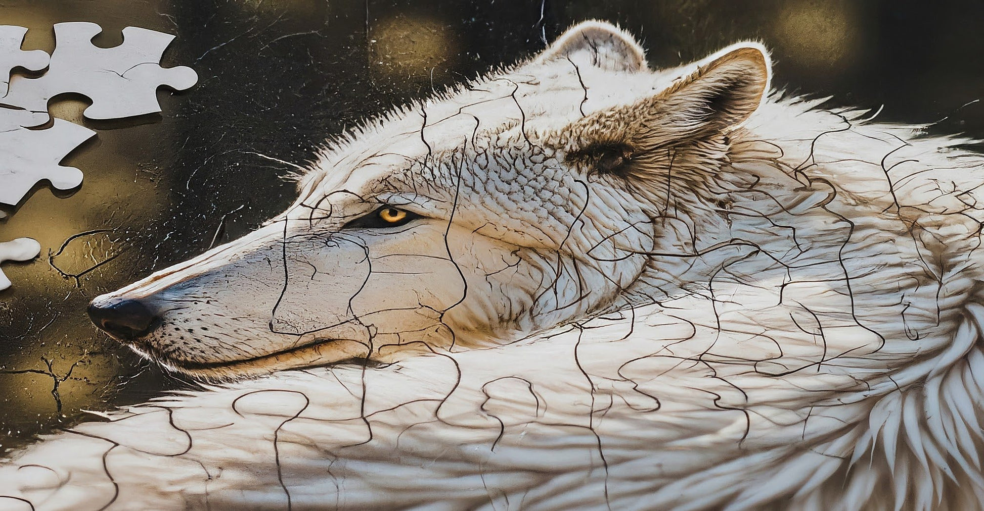 1000-Piece White Wolves - Puzolife - Puzolife - Puzzles of Life