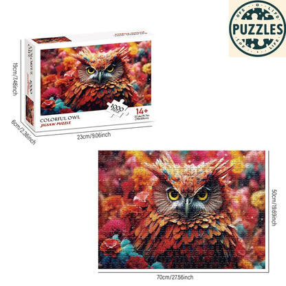 Vibrant Owl Jigsaw - Puzolife - Puzolife - Puzzles of Life