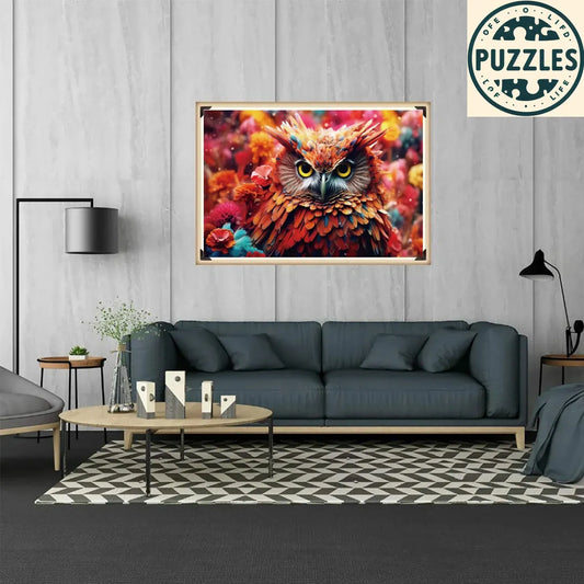 Vibrant Owl Jigsaw - Puzolife - Puzolife - Puzzles of Life